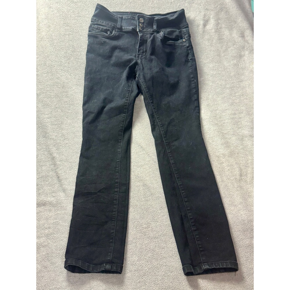 Bamboo Jeans Womens Black High Waisted Bootcut Denim Pants Size 13 Stretch
